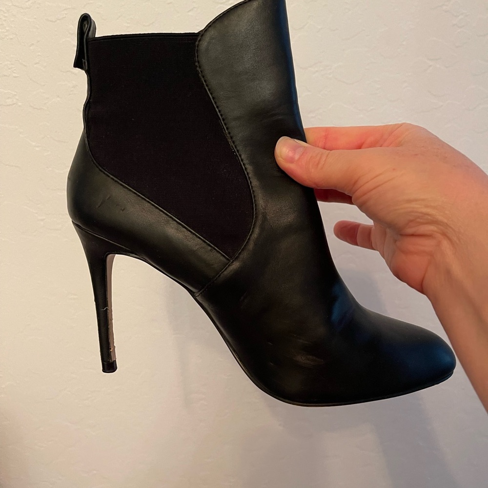 Zara Sleek Black Heeled Boots